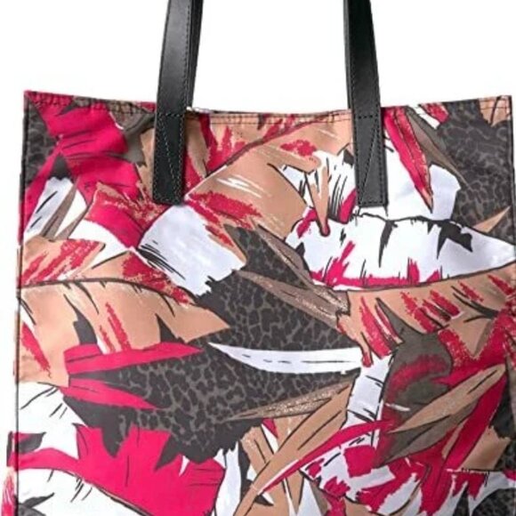 NEW! Marc Jacobs Pink/Multi Palm Shopping Beach Baby Tote Shoulder Bag - Picture 1 of 6